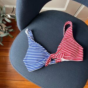 Target Red and Blue Striped Bikini Top